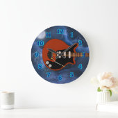 Grande Horloge Ronde Electric guitar player (Maison)