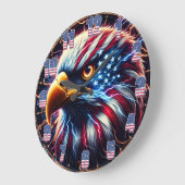 Grande Horloge Ronde Électrification des aigles de la Majesté (Angle)