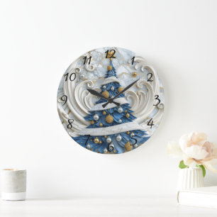 Grande Horloge Ronde Élégant arbre de Noël indien