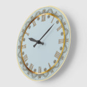 Grande Horloge Ronde Elegant blue (Angle)