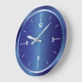 Grande Horloge Ronde Elegant blue round wall clock (Angle)