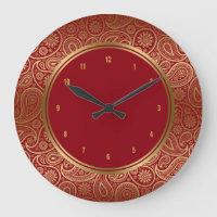 Elegant Burgundy & Gold Vintage Paisley Pattern