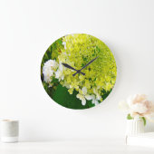 Grande Horloge Ronde Elegant Chartreuse Green Limelight Hydrangea (Maison)