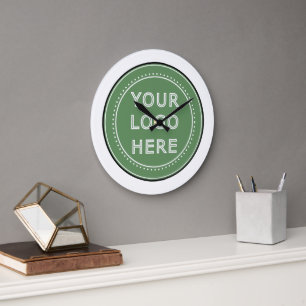 Grande Horloge Ronde Élégant, contemporain, poli et personnalisable.