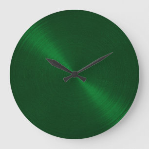 Grande Horloge Ronde Élégant Émeraude Vert Émeraude