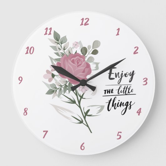 Grande Horloge Ronde Elegant Enjoy The Little Things (Recto)