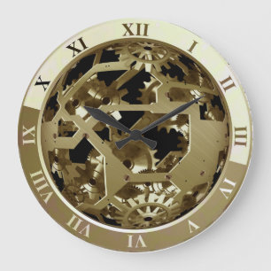 Grande Horloge Ronde Élégant et attractif Roues dentées d'horloge Impri
