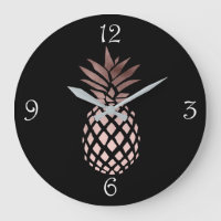 élégant faux rose or tropical ananas