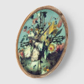 Grande Horloge Ronde Élégant floral (Angle)