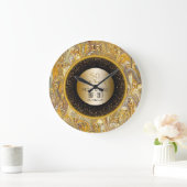 Grande Horloge Ronde Elegant Gold 50th Wedding Anniversary Personalized (Maison)