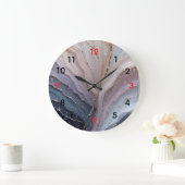 Grande Horloge Ronde Elegant Marble Abstract Wall Clock – Modern Pastel (Maison)