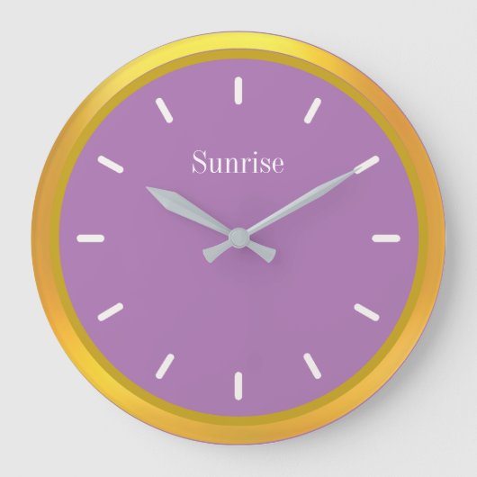 Grande Horloge Ronde Elégant or et violet (Recto)