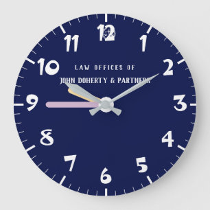 Grande Horloge Ronde Élégant Professionnel pour les Avocats Cabinet de