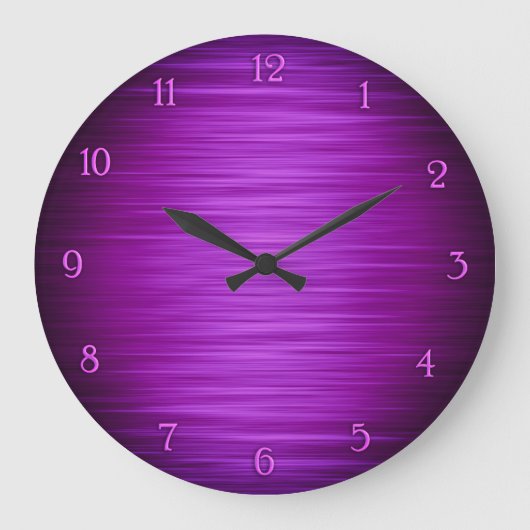 Grande Horloge Ronde Elegant purple shaded wall clock (Recto)