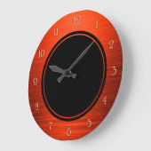 Grande Horloge Ronde Elegant shiny orange shaded wall clock (Angle)