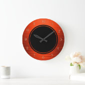 Grande Horloge Ronde Elegant shiny orange shaded wall clock (Maison)