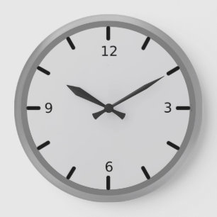 Grande Horloge Ronde Elegant Silver Shades