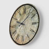 Grande Horloge Ronde Elegant stone texture wall clock (Angle)