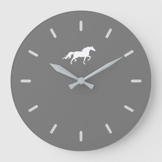 Grande Horloge Ronde Elegant White Horse (Recto)