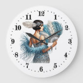 Grande Horloge Ronde Élégante dame Art déco (Recto)