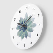 Grande Horloge Ronde Élégante verdure Désert Botanique Succulent  (Angle)