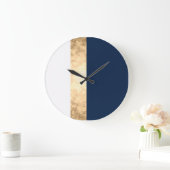 Grande Horloge Ronde elegent gold, navy blue (Maison)