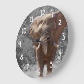 Grande Horloge Ronde Eléphant africain (Angle)