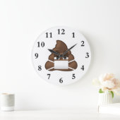 Grande Horloge Ronde Emoji Pot Masque Malade (Maison)