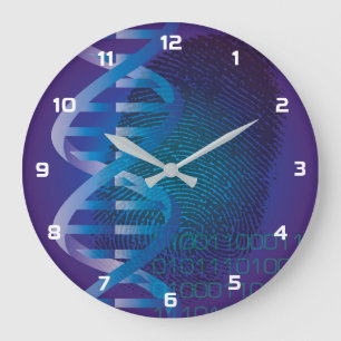 Grande Horloge Ronde Empreinte digitale ADN Sciences médicales