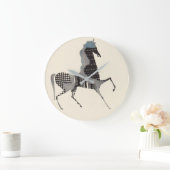 Grande Horloge Ronde empreinte patchwork (Maison)