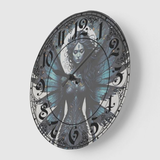 Grande Horloge Ronde Enchanteuse éclipsée (Angle)