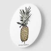 Grande Horloge Ronde encre/peinture pour ananas (Angle)
