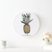Grande Horloge Ronde encre/peinture pour ananas (Maison)
