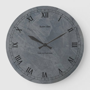 Grande Horloge Ronde Enduit d'ardoise toscan version plus tranchée