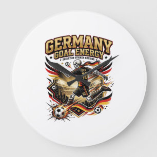 Grande Horloge Ronde Énergie de but Allemagne Skeleton Striker Nations