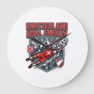 Grande Horloge Ronde Énergie de but de Suisse Squelette Attaquant Natio