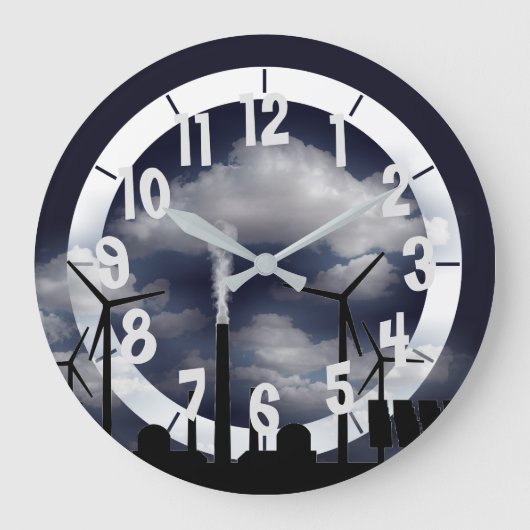 Grande Horloge Ronde Énergie solaire éolienne (Recto)