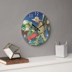 Grande Horloge Ronde Enfant Vintage, Jardinage Biologique; Jardin de la