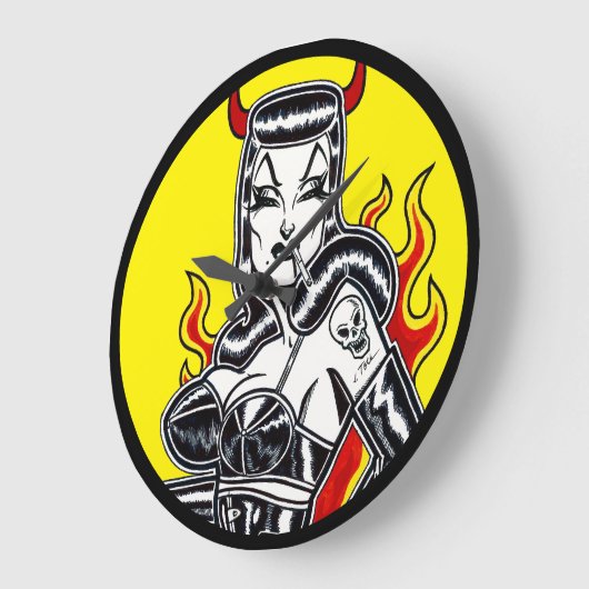 Grande Horloge Ronde Enfer sur les talons (Angle)