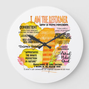 Grande Horloge Ronde Enneagram Type 1 - Je Suis Le Réformateur