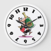 Grande Horloge Ronde Énorme Bouteille De Champagne (Recto)