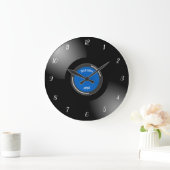 Grande Horloge Ronde Enregistrement de vinyle modifiable (Maison)