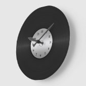 Grande Horloge Ronde Enregistrement LP Vinyl Look (Angle)