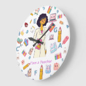 Grande Horloge Ronde Enseignant de l'horloge murale (Angle)