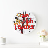 Grande Horloge Ronde Enseignant espagnol fou (Maison)