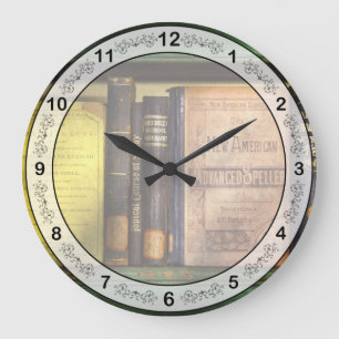 Grande Horloge Ronde Enseignant - Livres que vous utilisez à l'école