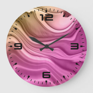 Grande Horloge Ronde Ensemble d'encre à alcool Papier numérique Aurora