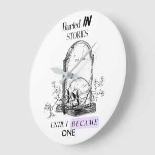 Grande Horloge Ronde Enterré dans des histoires Art Dark Academia