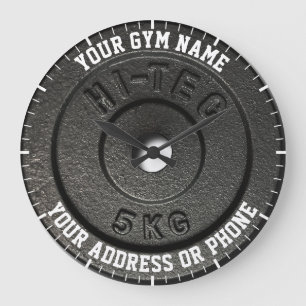 Grande Horloge Ronde Entraîneur De Fitness Gym Propriétaire De Gym En