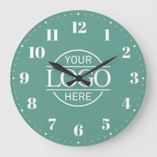 Grande Horloge Ronde Entreprise de Marque Stylée Logo Entreprise Promot